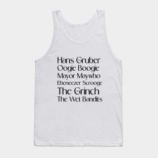 Best Christmas Villains List Tank Top